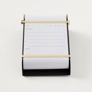 Metal Note Paper Roll Dispenser Black/Brass - Hearth & Hand Magnolia, Target